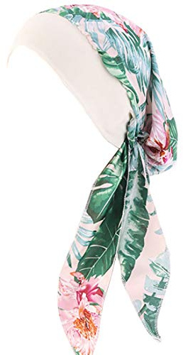 YONKOUNY Kopfbedeckung Chemo Damen Elegante Sommer Elastic Bandana Kopftuch Wrap Headscarf Beanie Hut Kopftuch Schal Turban für Haarverlust Krebs Chemotherapie (#7)