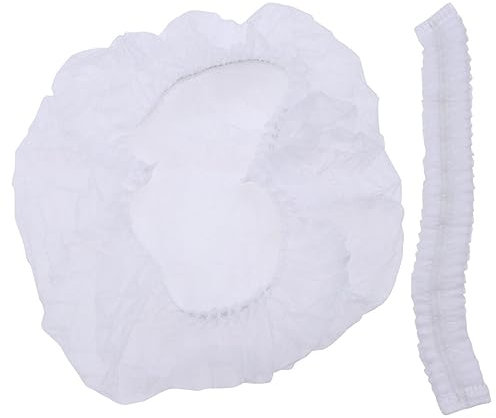 100pcs Vliesstoff Netzhaube Kopfhauben, Kopfhaube Einweg, Einweg-Haarnetz, Bouffant Kappen für die Küche oder Zahnarzt,Gastronomie,Labor