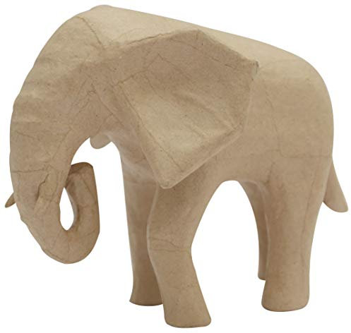 Décopatch SA213C - Figur aus Pappmaché, afrikanischer Elefant, 18,5x12,5x15,5cm, 1 Stück