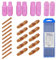 Wig Poste à souder à gaz de protection Set d'accessoires pour kit de tuyaux WP/SR 17-18 -26 Wig Chalumeau 38 pièces avec buses à gaz, douilles de serrage, boîtier, électrodes en tungstène, Ø 1,6 mm