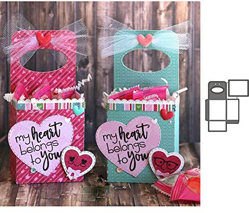 Kartenherstellungsbedarf, Süßigkeiten-Geschenkschachtel, Stanzschablone, DIY, Scrapbooking, Papierkarten, Basteln, Stanzschablone – Silber