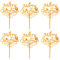 Amosfun 6pcs Merry Christmas Cake Toppers Decorations Snowflake Deer Xmas Party Cake Decorations Dessert Picks Cake Ornament for Party Xmas