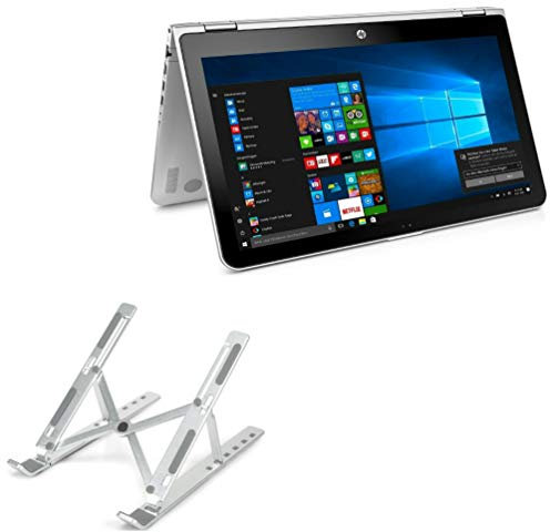 BoxWave Stand and Mount for HP Pavilion x360 Convertible 2-in-1 (15.6) (Stand and Mount by BoxWave) - Compact QuickSwitch Laptop Stand, Portable, Multi Angle Viewing Stand - Metallic Silver