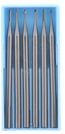 Juego de fresas giratorias de carburo de tungsteno, cortador de fresado de grabado de aguja de taladro en miniatura, brocas de tallado, herramienta para hacer joyas de plata dorada