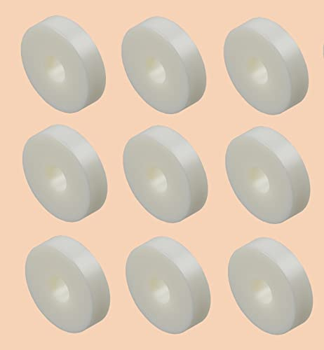 TERF® Rondella distanziale in nylon bianco M12 (12 mm)x35 mmx5 mm in nylon distanziatore dimensioni: 12 mm diametro interno (foro)x35 mm lato esterno grande diametrox5 mm spessore,confezione da 4