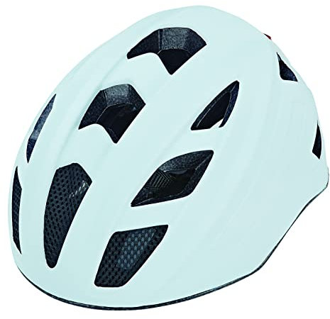 Prophete Fahrradhelm mit LED | EKO Glue On Technologie | Sicherer Helm für Damen & Herren | Größe 52-59 cm | Verstellbar & komfortabel | Stilvolles Design in Weiß | Ideal für Stadt & Freizeit