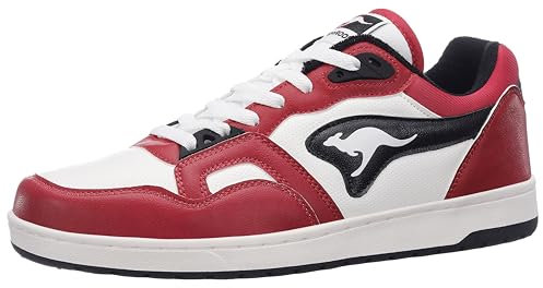 KangaROOS Unisex K-Slam Point Sneaker, Rouge/Jet Black, 41 EU