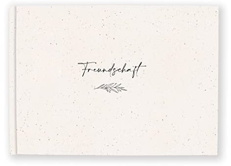 Freundebuch für Erwachsene | für 26 Freunde | Schlicht und zeitlos | DIN A5, Beige