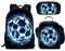 Dolyues Fire Football Rucksack Kinder Kinder Schulranzen Sets Traumfänger Wolf Batikfärbung Regenbogen Isolierte Lunchtasche Set, Lightning Fußball