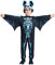 IKALI Enfants Halloween squelette chauve - souris costume garçon fille os robe mon premier costume bizarre squelette costume avec ailes chauve - souris chapeau d'oreille 3-4 ans