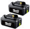 5,5 Ah BL1860B Akku Ersatzbatterie für Makita 18 V Akku Li-Ion BL1815N BL1850 BL1830 BL1840 BL1845 with LED Werkzeugakku,2 StüCk