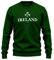 Purple Print House Irland 1879 Herren-Sweatshirt, Rugby-Fans, irisches Kleeblatt-Abzeichen, Pullover Nations Sweater, Flaschengrün, M