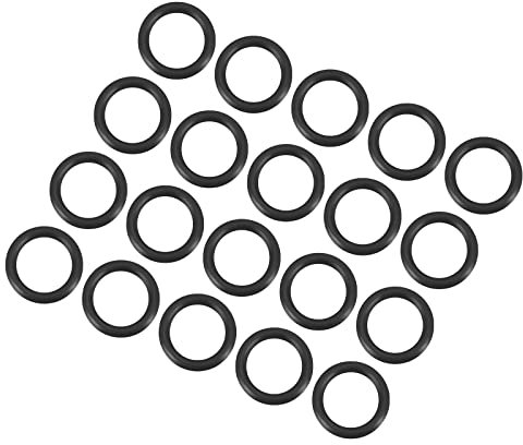 QUARKZMAN 13mm x 9mm x 2mm Nitrilkautschuk O-Ringe x 20 Stücke Rund Dichtungsscheibe für Wasserhahn Klempner Reparatur Dichtung Verbindung [Schwarz]