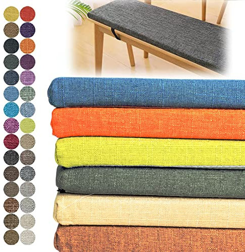 Xinwanhong Benutzerdefinierte Bankkissen, Sitzauflagen für Bänke, Bankauflage Sitzkissen für Fensterbank, Abnehmbarem Outdoor Schaukel Sitzkissen, Gartenbank Auflage, Sitzbank Kissen, 3 cm Dickes