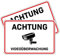 Privatgrundstück schilder parken verboten - Schild parkverbotsschild privatparkplatz parken verboten - 30x20cm (Schild Achtung videoüberwachung (ALU-Dibond, 2 Stücke))