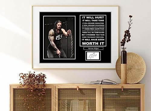 Kunstdruck Roman Reigns, signiert/signiert, Wrestling, DIN A3, 42 x 29,7 cm