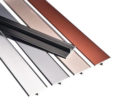 Tapajuntas Suelo/Perfil De Transición, Umbral De Piso Tira De Transición Metal Aluminio Moldura En T, Transición Suelo Fácil De Limpiar, para Puertas De Entrada, Porch, Entradas Exteriores