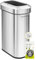 EKO Urban Poubelle commerciale en acier inoxydable à couvercle ouvert, grande poubelle de cuisine robuste de qualité commerciale pour la maison, le bureau, l’hôtel, le café, le restaurant, 90 L