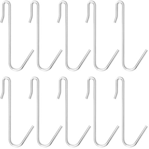 ITROLLE 10 ganci angolati in acciaio inox a forma di S, resistenti, per appendere utensili da cucina, pentole, padelle, vestiti, borse, asciugamani, piante