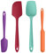 Espatulas Silicona Cocina Reposteria Lengua: U-Taste 315℃ Resistente al Calor Utensilios de Espátula para Cocinar y Hornear, Juego de 4 Paletas Cocina Antiadherentes Flexibles sin BPA, Multicolor