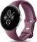 Easuny Bracelet Compatible avec Google Pixel Watch 2 Bracelet/Google Pixel Watch Bracelet, Souple Silicone Sport Bracelet pour Google Pixel Watch/Pixel Watch 2 pour Femmes Hommes, Petit Fumée Violette