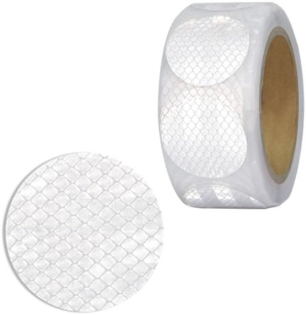 XFXIA Reflektierende Aufkleber, 5x5cm/10m/roll Reflektierendes Klebeband Weiß Sicherheit Warnband, Wasserdicht Selbstklebend Sicherheit Reflektorband für Fahrräder Kinderwagen Schulranzen Helme
