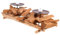 Zerodeko 1Stk kerzenständer Dekoration aus Holz kerzengläser Vintage Living Room Decoration schwarzes Vintage Kerzenhalter aus Holz Ornament Weihnachtsdekorationen