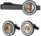 Custom4U Edelstahl Krawattennadel&Manschettenknöpfe Set Schwarz Personalisierte Herren Zirkonia Krawattenklammer Cufflinks Set mit Fotogravur Alltag Krawattenklammern Tie Clips