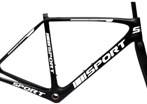 DualColorStampe Aufkleber-Set mit 15 Aufklebern für Fahrradrahmen, Mountainbike, universeller Schutz, Artikelnummer B0169 (weiß matt)