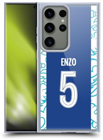 Head Case Designs Offizielle Chelsea Football Club Enzo Fernández 2022/23 Spieler Home Kit Softgelhülle Kompatibel Mit Samsung Galaxy S23 Ultra 5G Und Kompatibel Mit Magsafe Zubehör