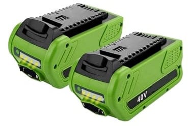 40V 6.0Ah Replacement Lithium Battery 6000mAh. Compatible With GreenWorks. 29472 29462 Battery G-MAX Power Tool 29252 20202 22262 25312 L50 (Color : 2pcs)