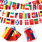 Powmag Drapeaux Euro Guirlandes, 2 Pièces Guirlande de Drapeaux du Monde, guirlande decoration, Drapeau Olym-pique 21x14cm, pour Intérieur, Extérieur, Bar, Jardin, Party Decorations