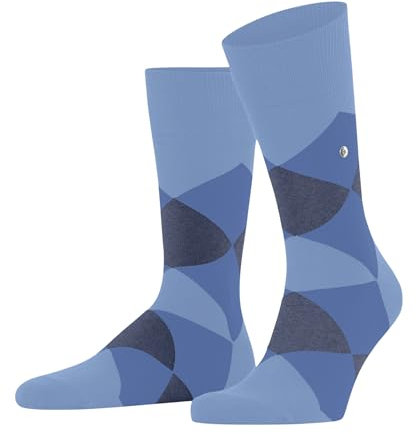 Burlington Herren Socken Clyde M So Baumwolle gemustert 1 Paar, Blau Light Blue 6541, 40-46