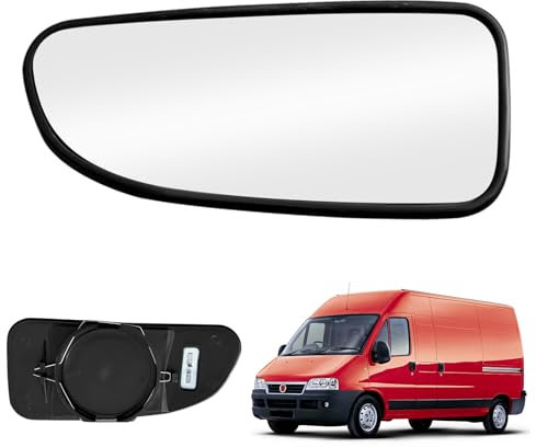 JinsenTGG Spiegelglas Ersatz für Fiat Ducato/Peugeot Boxer/Citroen Relay 1998-2005, Außenspiegel Glas Asphärisch Verstellbar Geeignet, Umkehrlinse Rückfahrglas Spiegel, Untere Linse (Links)