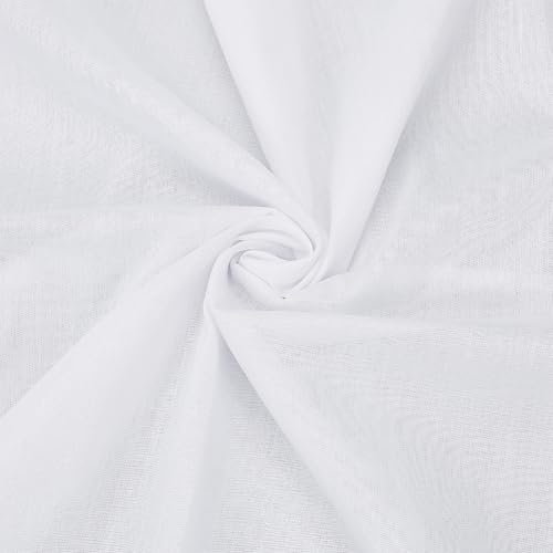 BENECREAT 1.15x1.1m White Cotton Interfacing Fabric, Woven Cotton Iron-On Fusible Interfacing Iron Lining Fabric for Blouses Dress Shirts Collars DIY Sewing Accessories