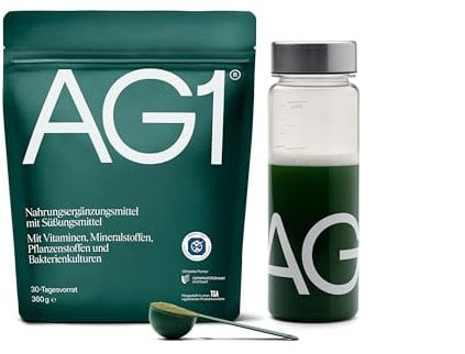 AG1 Greenspulver Nahrungsergänzungsmittel | Dein täglicher Nährstoff-Boost: Vitamine, Mineralstoffe, Darmbakterien | Glutenfrei, Vegan & Keto | 70+ Inhaltsstoffe von AG1 Athletic Greens