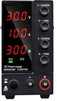 Fuente de alimentación CC ajustable, regulador de voltaje de 30 V, 10 A, estabilizador digital de laboratorio LED, fuente de alimentación CC conmutada de 60 V, 5 A, fuente de banco(3Digits 30V 10A)