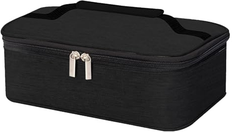 Jortmrd Kleine Kühltasche für Unterwegs,3L Mini Kühltasche für Rucksack,Isolierte Faltbare Lunch tasche,Thermotasche Klein für Picknick, Die Arbeit, Schule (Schwarz)