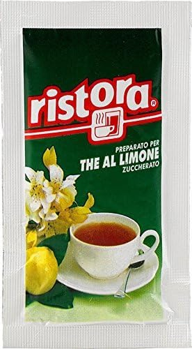 Ristora 50 Bustine THE AL LIMONE Monodose da 11g - Prodotti da servizio Hotel - Alberghi e Coffee Break - Bevande Istantanee Solubili in Comode Bustine Monodose per la Pausa Caffè –