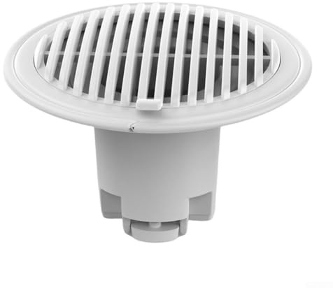 Couvercle de vidange de douche anti-cafards avec ajustement réglable, barrière à trois couches et grille incurvée pour un débit d'eau fluide (blanc)