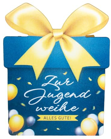 TRÖTSCH - 3D-Geschenkbox Jugendweihe Luftballons : Geldgeschenke originell verpackt: Geldgeschenk Verpackung Jugendweihegeschenk