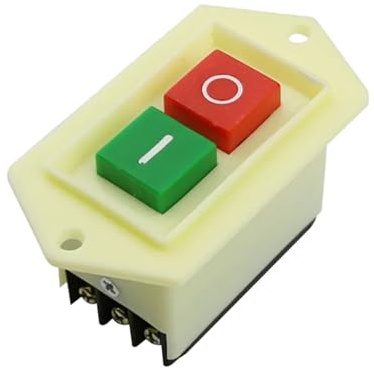 Drucktastenschalter Motor ON/OFFS Start-Stop-Abschaltung, 10 A AC380 V für Tischbohrmaschinen, Schleifmaschinen, Drucktastenschalter