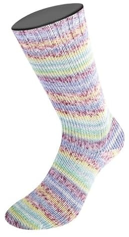 LANA GROSSA Meilenweit Pepe | Waschmaschinenfestes Sockengarn | Handstrickgarn aus 75% Schurwolle (Merino extrafein) & 25% Polyamid | 100g Wolle zum Stricken & Häkeln | 420m Garn FB 4143