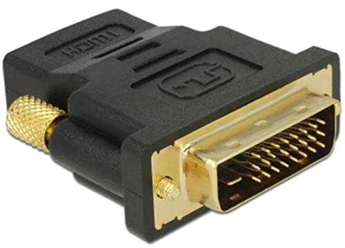 Delock Adapter DVI 24+1 Pin Stecker zu HDMI Buchse, ca. 46,5 x 40,3 x 15,0 mm