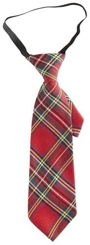 W WIDMANN MILANO Party Fashion 0096J - Tartan Krawatte, Rot, Schottenmuster, Accessoire, Kostüm, Karneval, Mottoparty