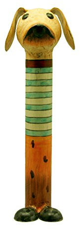 Hund Dekofigur Blechfigur Kinderzimmer Metall Dekoration Handarbeit Bunt Bemalt Höhe ca 35cm - Gall & Zick