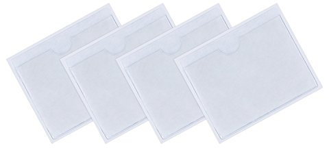 FGF-EU Transparent Selbstklebende Parkscheininhabers Pack 4 Ticket und Hinweis Sticky Back Protect Cover für Auto, Abzeichen, Windschutzscheibe