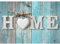 Runa Art Fototapete Home Herz Holz 352 x 250 cm Vlies Tapeten XXL Moderne Wandtapete Wohnzimmer Schlafzimmer Blau 9396011b