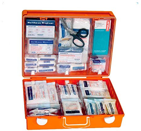 Holthaus Medical Erste-Hilfe-Koffer MULTI Verbandskasten Notfallkasten, 40x30x15cm, DIN13169