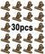 Bronze- 20mm kleine Bulldog Clips,Wassertropfenclip，30 Pack Metall Scharnier Clips Datei Papiergeld Binder Klemmen für Tags Taschen, Fotos dekorativer Clip, Büro und Küche zu Hause